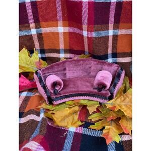 Bespoke Gothic Dollhouse Sofa Couch - Wine Velvet Petite Princess Furniture